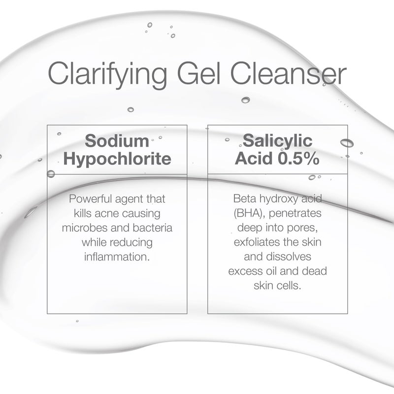 CLnÂ® Acne Cleanser-Facial Cleanser with 0.5% Salicylic Acid to Eliminate Blackheads & Breakouts, Oil-Free & Fragrance-Free, 3.4 fl. oz. - Image 3