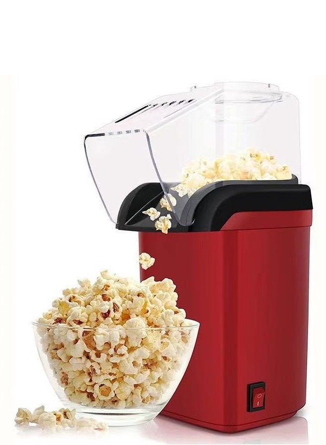 Hanayo Popcorn Maker 1200W Electric Popcorn Machine Maker Popper with Measuring Spoon Oil-Free Healthy Snacking Compact And Lightweight One-button Quick Operation(Red) - Image 4