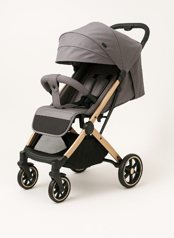 Kidilo K10G Baby Stroller, with a convertible design that folds comfortably with one hand, with five-point safety belts (Stroller weight 7.8 KG) - Image 1