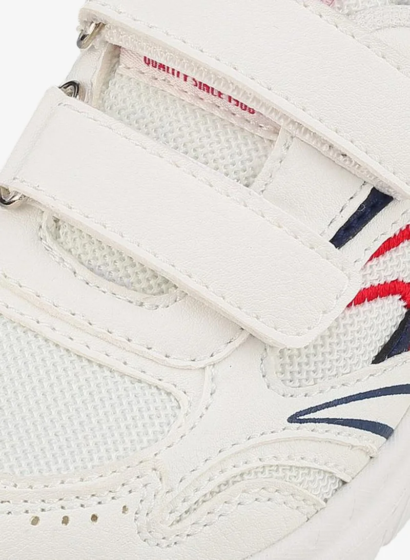 Lee Cooper WHITE Girls Panelled Hook & Loop Ankle School Sneakers for Women | Best Price UAE