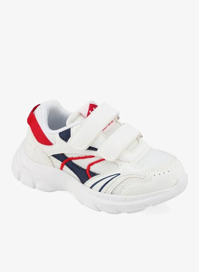 Lee Cooper WHITE Girls Panelled Hook & Loop Ankle School Sneakers for Women | Best Price UAE