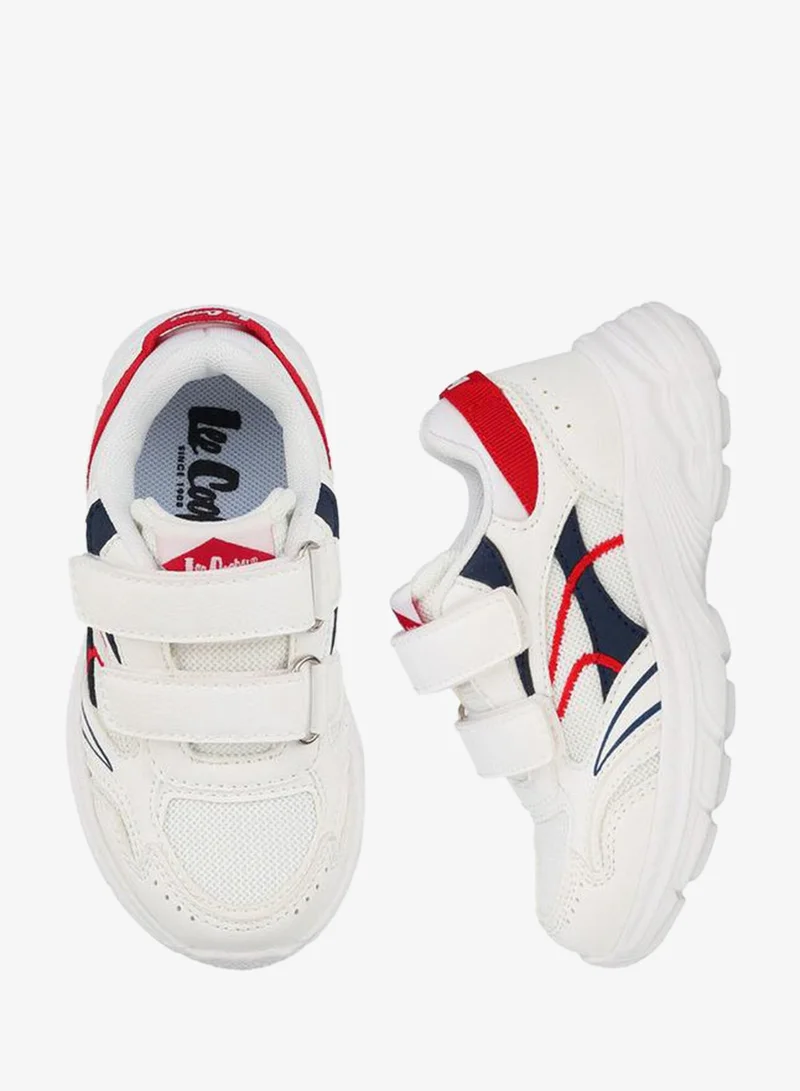 Lee Cooper WHITE Girls Panelled Hook & Loop Ankle School Sneakers for Women | Best Price UAE