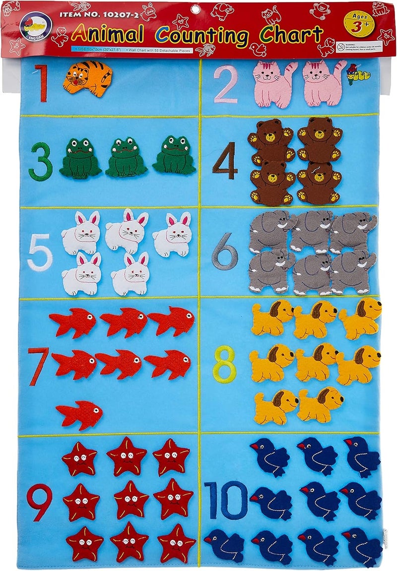 King Animal Counting Chart 55-Pieces Set - Image 2