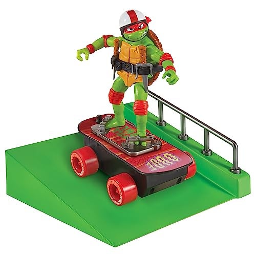 Teenage Mutant Ninja Turtles Mutant Mayhem Raphael on a Skateboard with Accessories by Playmates Toys Amazon Exclusive - Image 1