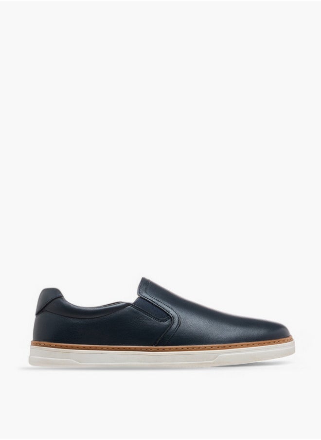 DUCHINI Men's Leather Textured Slip-On Loafers  - Image 3