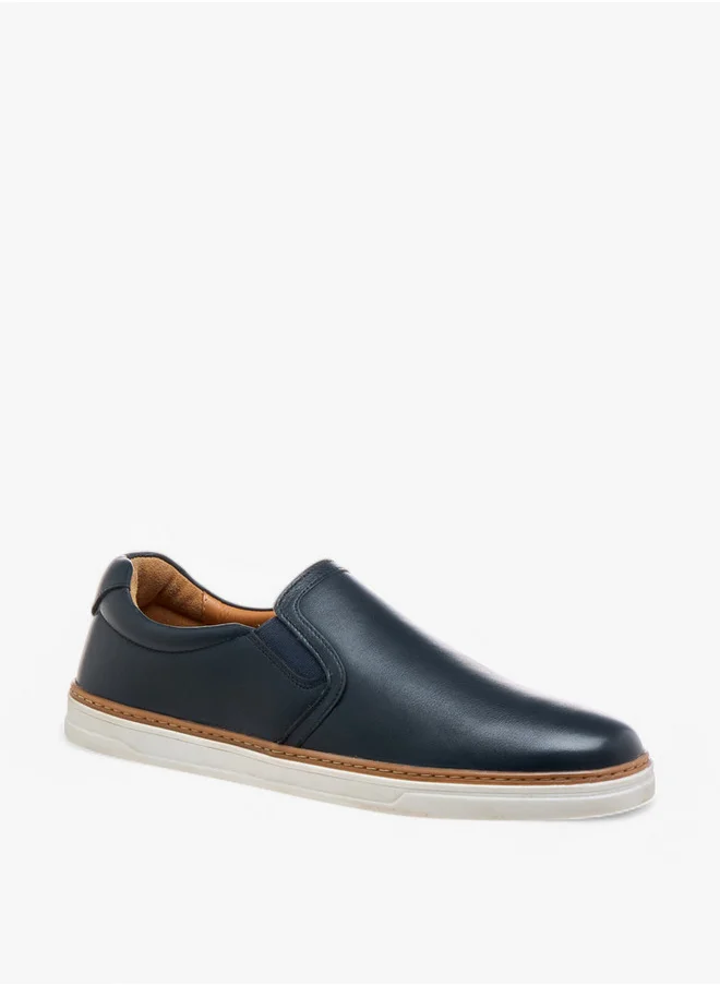 دوتشيني Men's Leather Textured Slip-On Loafers