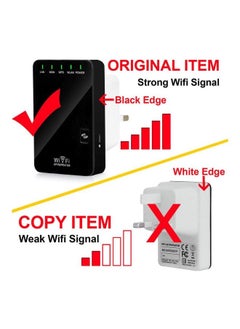 NIBEMINENT WiFi Signal Range Booster Repeater Black  - Image 3