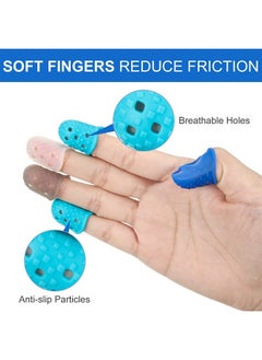 Outus 24 Pieces Rubber Fingers Tips Guard with 3 Sizes (S/M/L) Finger Protector Covers Caps for Paperwork, Cutting, Wax Carving, Guitar Playing and Office Supplies Tasks  - Image 3