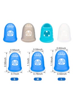 Outus 24 Pieces Rubber Fingers Tips Guard with 3 Sizes (S/M/L) Finger Protector Covers Caps for Paperwork, Cutting, Wax Carving, Guitar Playing and Office Supplies Tasks  - Image 2