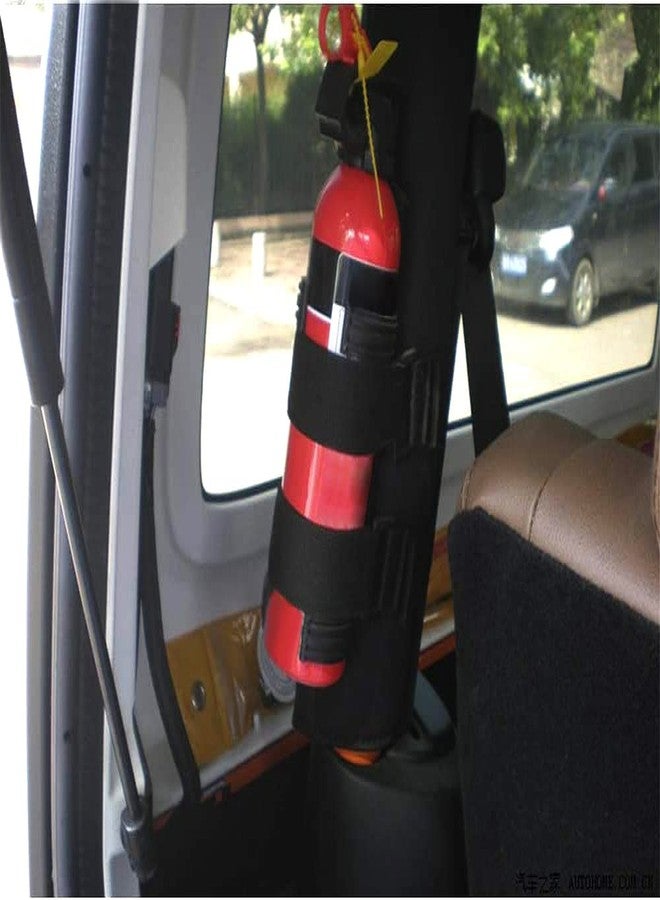 JeCar Fire Extinguisher Holder Adjustable Extinguisher Mount Strap Compatible with Jeep Wrangler 1987-2023 JK JL TJ CJ YJ & 2020 Jeep Gladiator JT, Black - Image 5