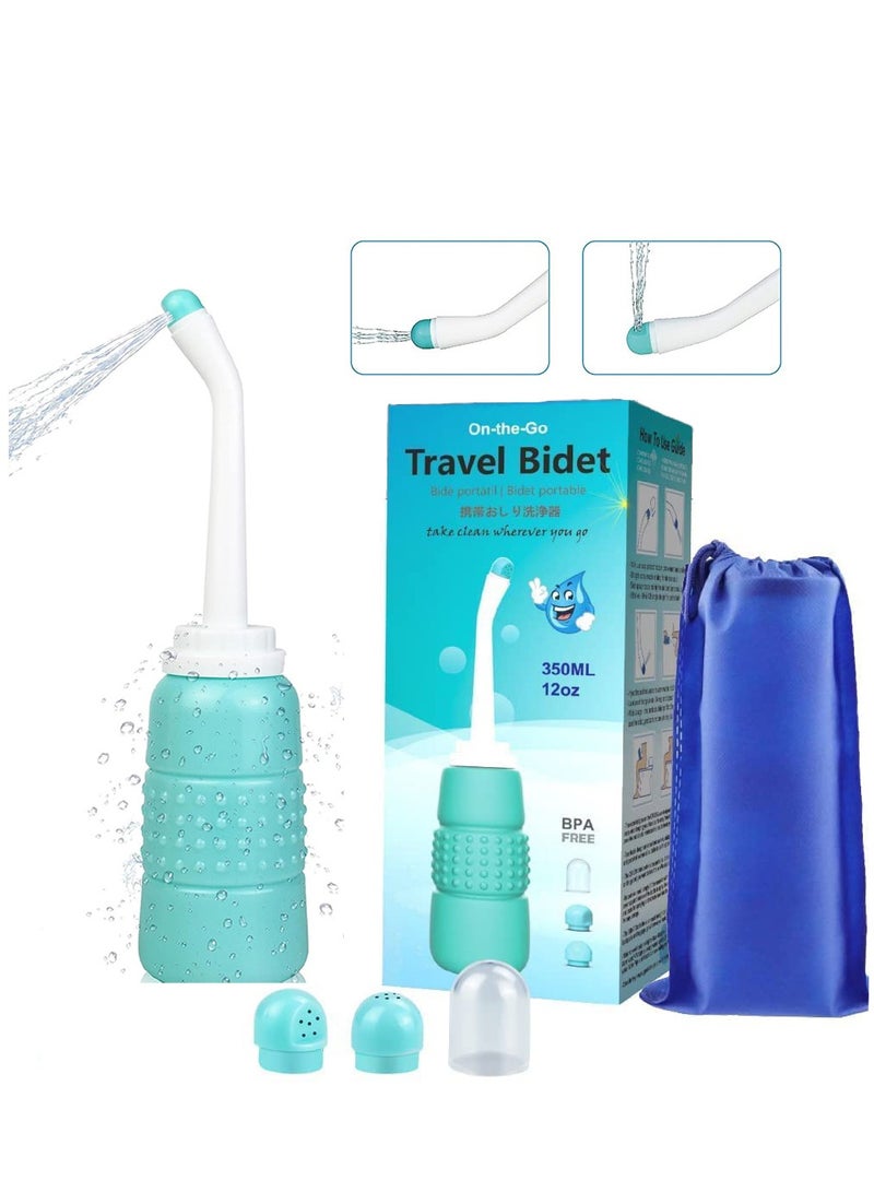 Peri Bottle Travel Shattaf, Portable Travel Bidet with Carry Bag,2 Nozzle,Essentials for Postpartum Perineal Care,Hemorrhoid Treatment - Image 1