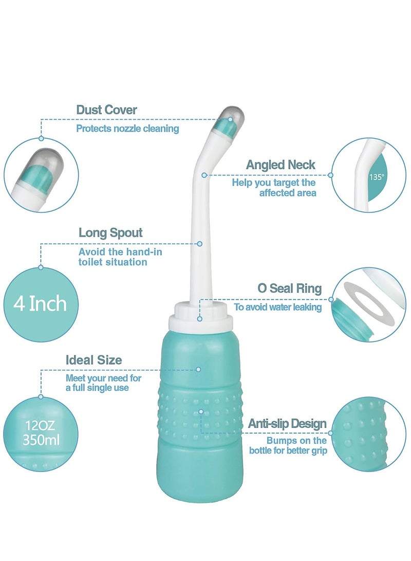 Peri Bottle Travel Shattaf, Portable Travel Bidet with Carry Bag,2 Nozzle,Essentials for Postpartum Perineal Care,Hemorrhoid Treatment - Image 2