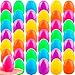 Haconba 42 Pack 4 Inch Large Easter Eggs Colorful Plastic Easter Egg Big Flat Bottom Fillable Easter Egg Bulk for Easter Party Supplies Basket Fillers 6 Colors - Image 2