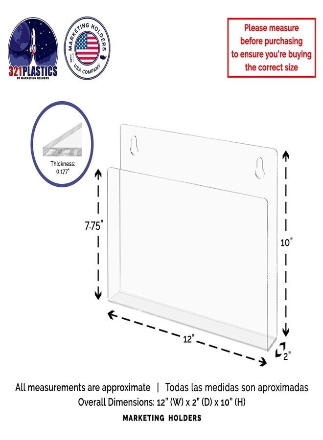 Marketing Holders Tablet or Patient Chart Holder with Open Sides Clear Acrylic 12" Wide Display for Magazines and Medical Files in Hospitals and Clinics Horizontal Hanging Organizer by Marketing Holders - Image 5