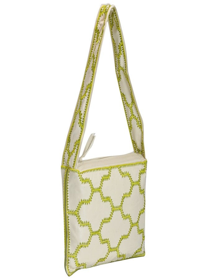 MANDAVA Genuine Leather With Full Thread Embroidery Ladies Handbag - Image 2