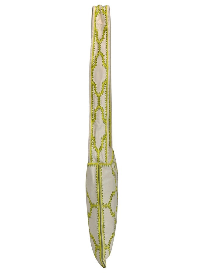 MANDAVA Genuine Leather With Full Thread Embroidery Ladies Handbag - Image 5
