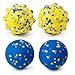 Moonorange Dog Tennis Balls for Aggressive Chewers Indestructible Durable Bouncy Interactive Toy for Dogs Fetch Game Lightweight Floating Outdoor Training2 Yellow Point 2 Blue Cirle Medium - Image 3