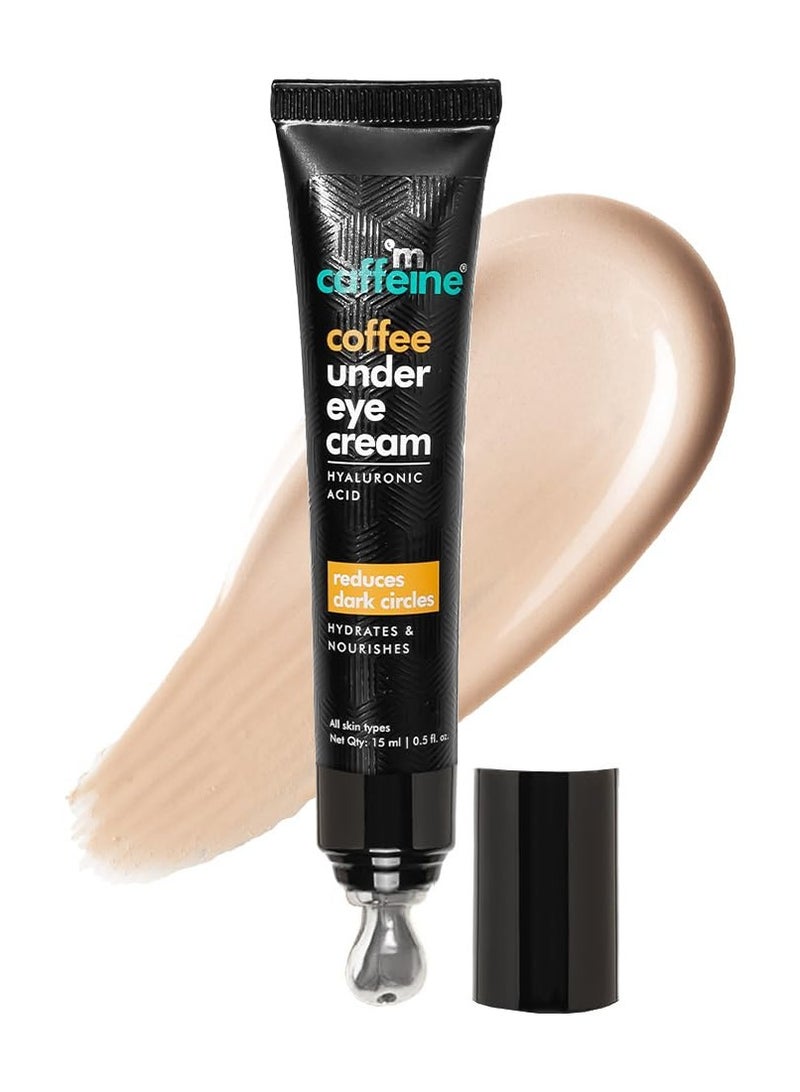 إم كافيين جل كريم ماكافيين للعينين بنكهة القهوة لعلاج الهالات السوداء والانتفاخات والخطوط الدقيقة | لاحظ ٩٤٪ من المستخدمين انخفاضًا في الهالات السوداء | مزود بأداة تدليك تبريد مدمجة | فيتامين هـ لعلاج الانتفاخات - ١٥ جم - Image 1