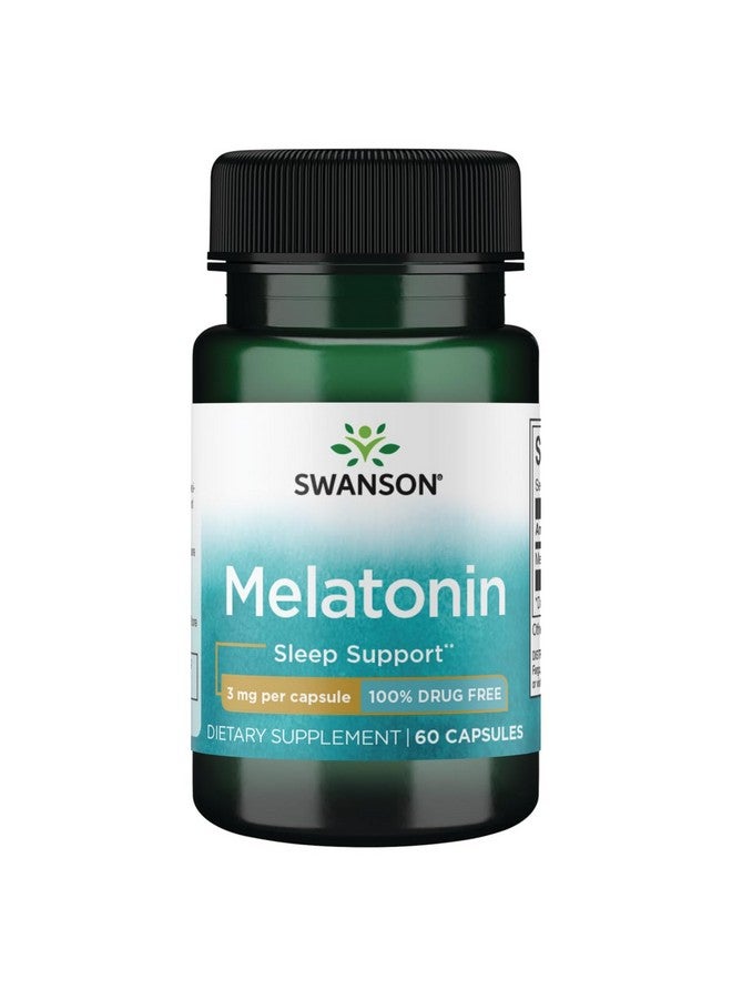 Swanson Melatonin 3 mg - 60 capsules - Image 1