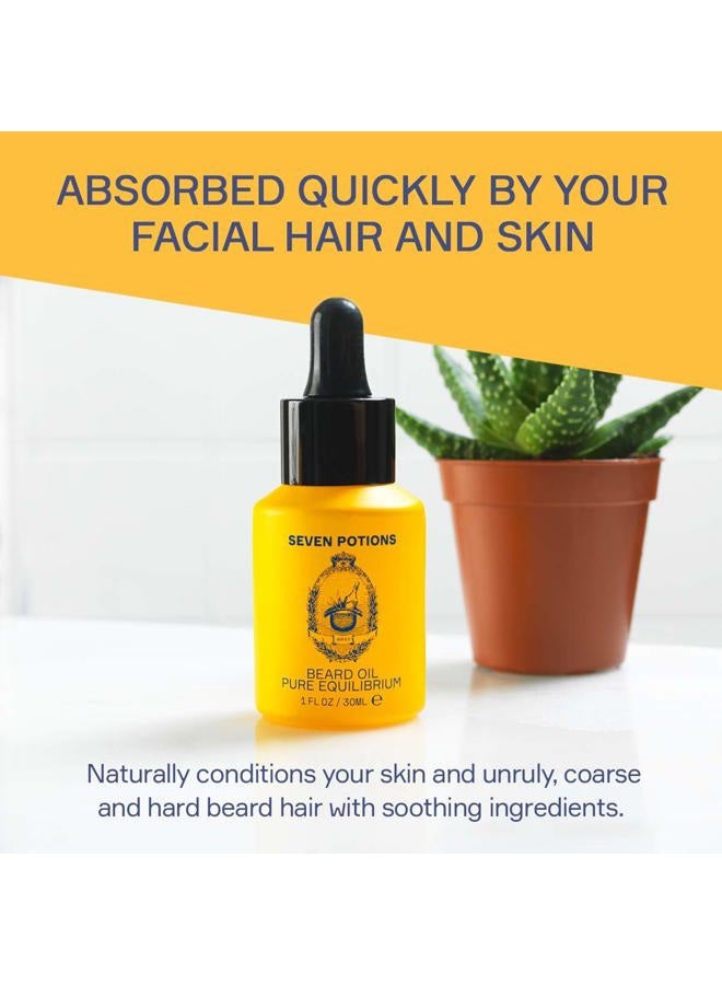 Seven Potions Beard Oil 1 fl oz Fragrance Free Beard Softener. Stops Beard Itch. Natural Beard Conditioning Oil. Contains Jojoba Oil (Pure Equilibrium) - Image 2