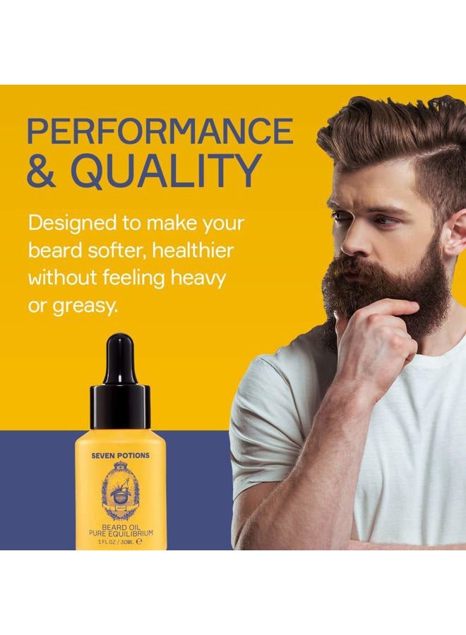 Seven Potions Beard Oil 1 fl oz Fragrance Free Beard Softener. Stops Beard Itch. Natural Beard Conditioning Oil. Contains Jojoba Oil (Pure Equilibrium) - Image 4