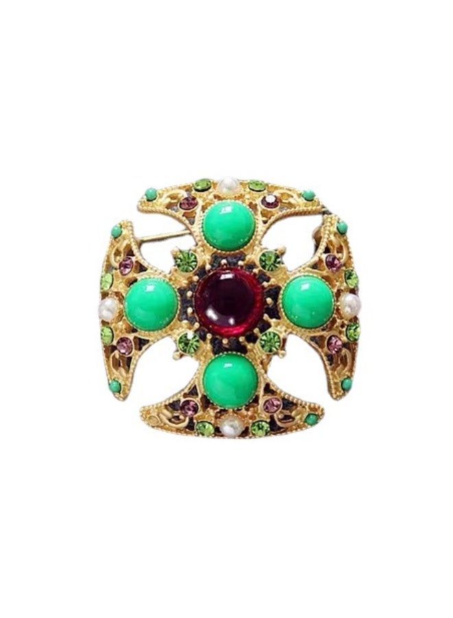 KUYING Retro Fashion Baroque Brooch 