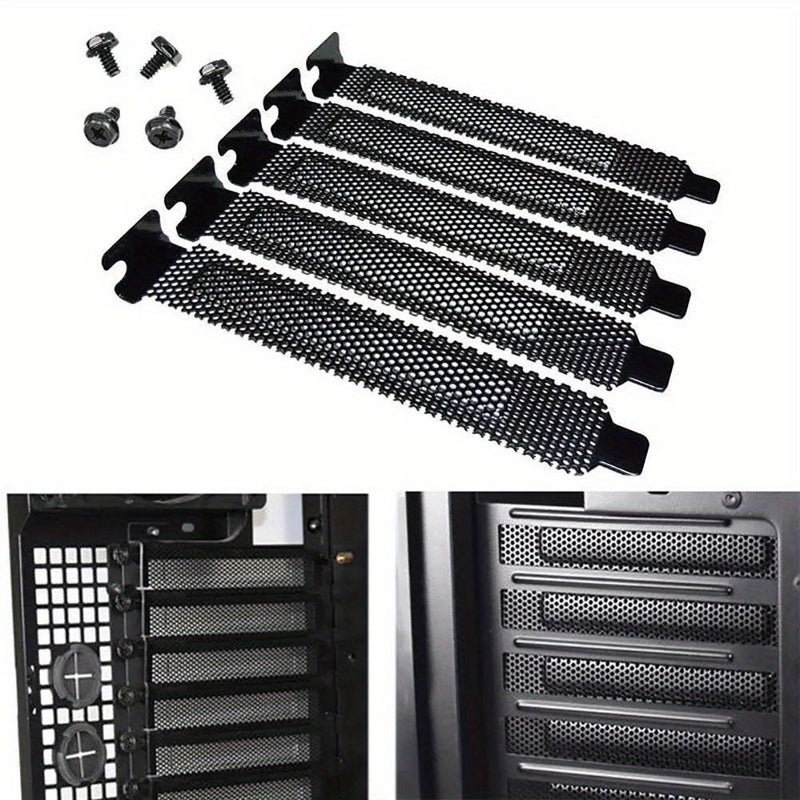 1pc PCI Slot Cover Ventilation Filter Blanking Plate Hard Metal With Screws Bezel Bit Expansion Plug For Desktop PC Computer Case - Image 3