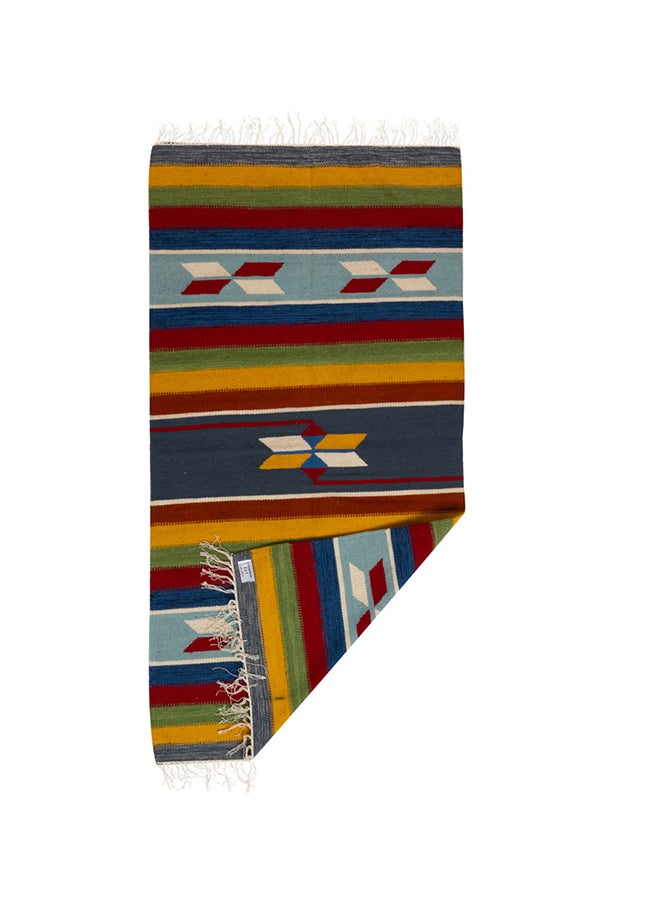 AL SANIDI Egyptian Handmade Wool mat, Multicolored , Size200*100Cm  - Image 2