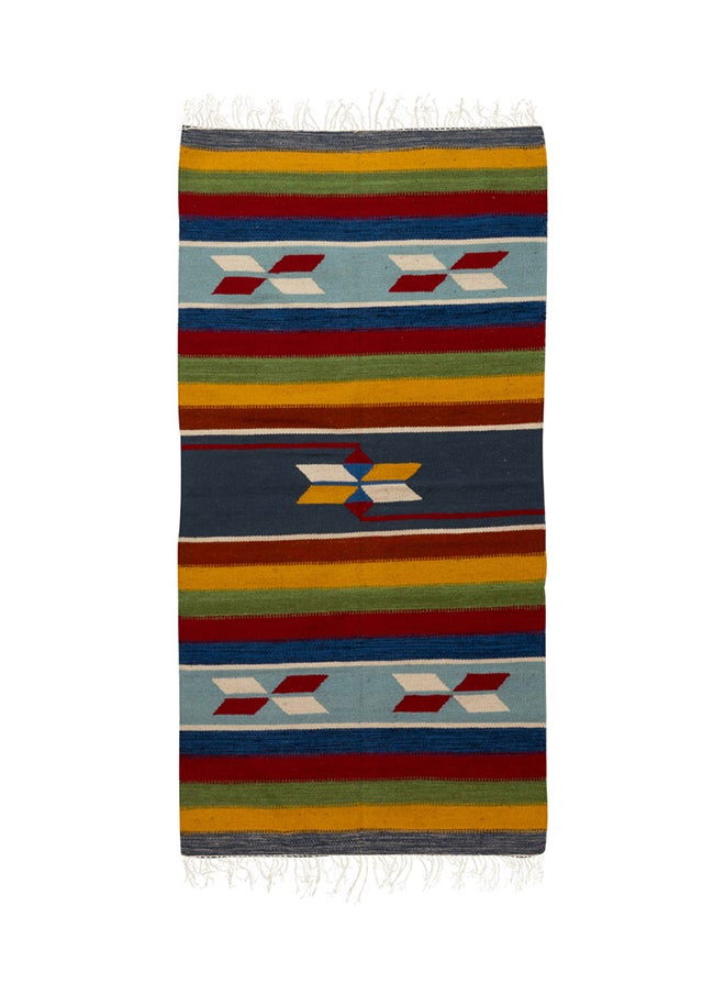 AL SANIDI Egyptian Handmade Wool mat, Multicolored , Size200*100Cm  - Image 4