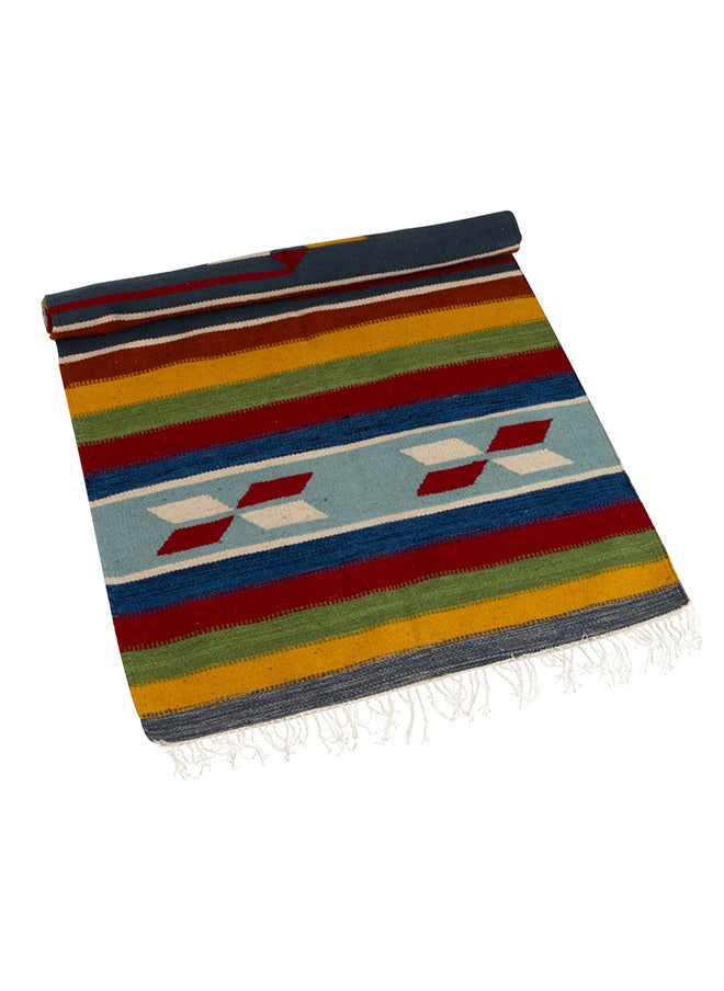 AL SANIDI Egyptian Handmade Wool mat, Multicolored , Size200*100Cm  - Image 3