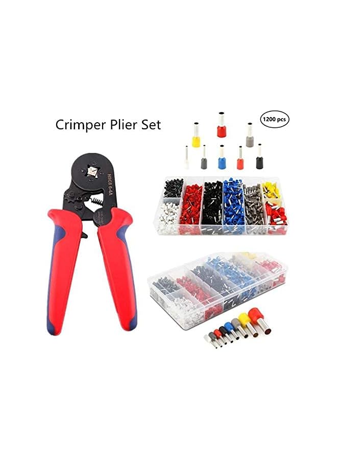 promass 6-4 Self Adjustable Terminal Crimping Pliers Automatic Cable Wire Stripper Stripping Crimper Tools with 1200 Terminals - Image 4