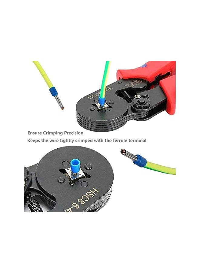 promass 6-4 Self Adjustable Terminal Crimping Pliers Automatic Cable Wire Stripper Stripping Crimper Tools with 1200 Terminals - Image 2