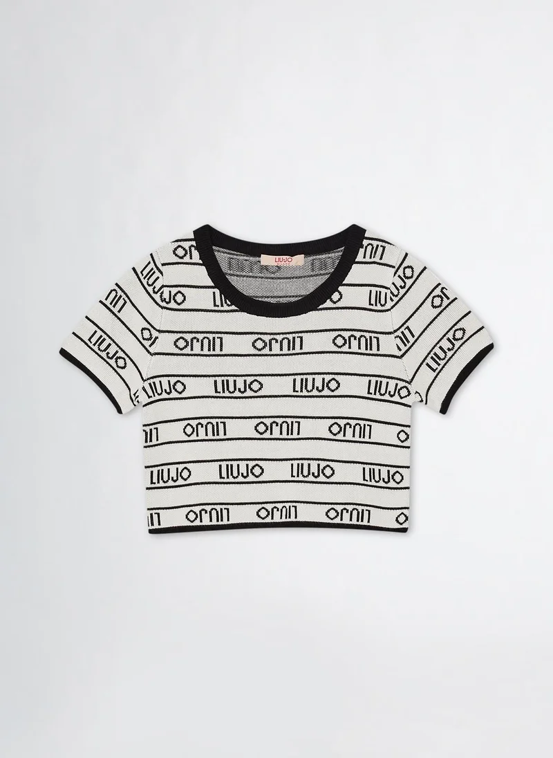 Liu Jo Jacquard Knit T-Shirt
