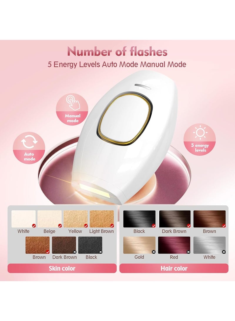 Digi Core جهاز إزالة الشعر بالليزر IPL للنساء والرجال، 500000 ومضة، جهاز إزالة الشعر الدائم للاستخدام المنزلي، تقنية الضوء غير المؤلمة للوجه والذراعين والساقين والجسم، نظام إزالة الشعر الآمن باللون الوردي - Image 2