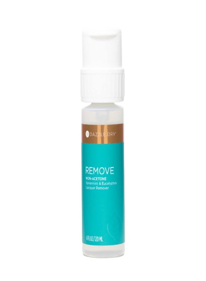 Dazzle Dry Remove Non-Acetone, Spearmint + Eucalyptus Essential Oil Lacquer Remover, 4 Fl Oz (120 mL), Menda Pump - Image 1