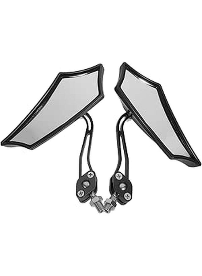 Universal Motorcycle Rearview Mirrors Set For Electric Scooters Adjustable Viewing Angle - Image 1