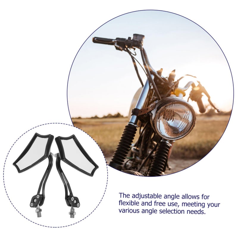 Universal Motorcycle Rearview Mirrors Set For Electric Scooters Adjustable Viewing Angle - Image 5