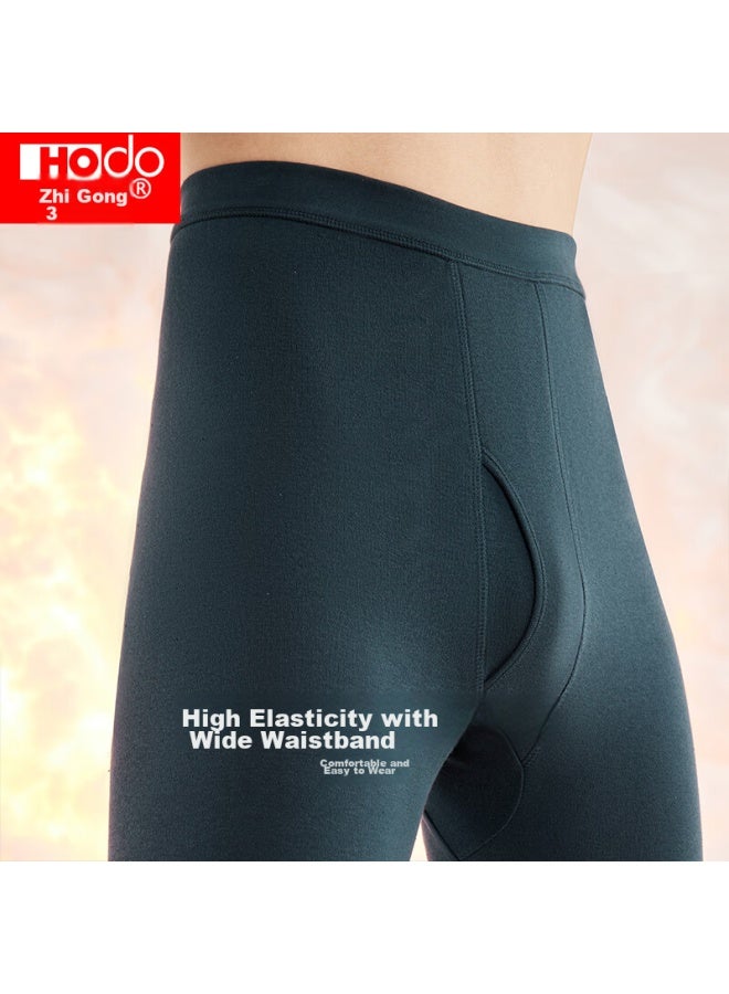 Hongdou Men's Autumn Underwear Set, Pure Cotton Round Neck Thermal Top And Bottom, Thin Base Layer Thermal Underwear - Image 5