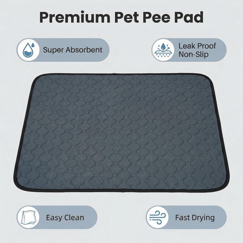 pequano 2 pcs Guinea Pig Cage Liners - Washable Guinea Pig Pee Pads, Waterproof Reusable & Anti Slip Guinea Pig Bedding Fast and Super Absorbent Pee Pad for Small Animals Rabbit Hamster Rat - Image 3