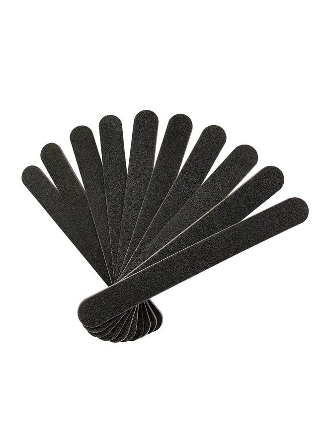 HeeYaa Nail File 10 Pcs Professional Double Sided 100/180 Grit Nail Files Emery Board Black Manicure Pedicure Tool And Nail Buffering Files - Image 1