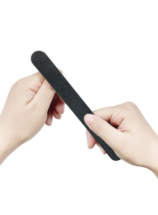 HeeYaa Nail File 10 Pcs Professional Double Sided 100/180 Grit Nail Files Emery Board Black Manicure Pedicure Tool And Nail Buffering Files - Image 5