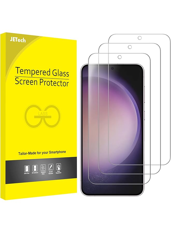 Jetech Screen Protector For Samsung Galaxy S23 Plus S23 Plus 5G 6.6 Inch Tempered Glass Film Fingerprint ID Compatible HD Clear 3 Pack - Image 1