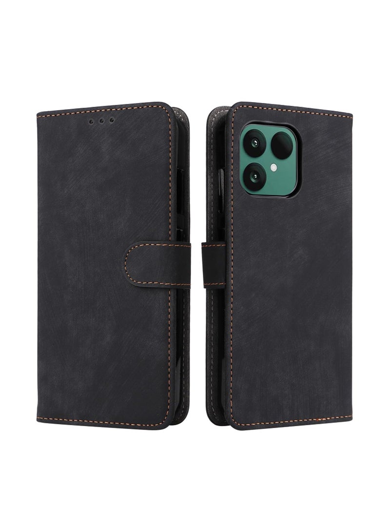 عام غلاف Fairphone 6 الواقي بطريقة المحفظة مع حامل بطاقات ائتمان ودرع حجب RFID، غلاف واقي من الجلد الصناعي بطريقة الفليب - Image 1