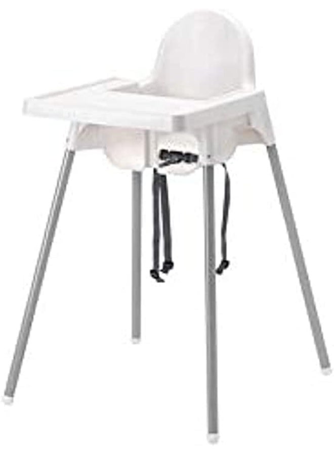 Happy Kiddo Baby High Chair with 3-Point Safety Harness, Plastic Seat and Metal Legs - Image 2