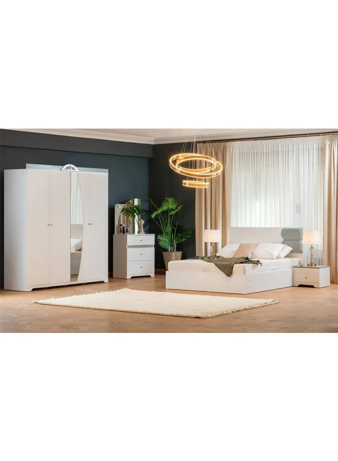 قباني فرنتشر غرفة نوم المدينة MDF بيضاء - Image 1