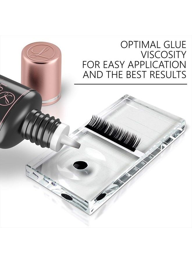 LONRIS - 7-8 Weeks Retention/Eyelash Extension Glue Volume Advanced Ultra+ LONRIS Lash 10 ml/1-2 Sec Drying time/Maximum Bonding/Semi-Permanent Extensions Supplies/Professional Use Only Black Adhesive - Image 1