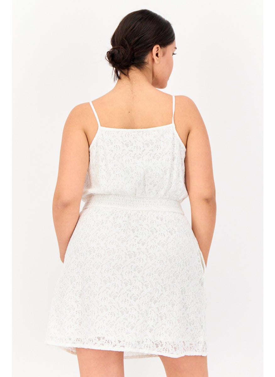 ONLY Women Textured Mini Dress, White  - Image 3
