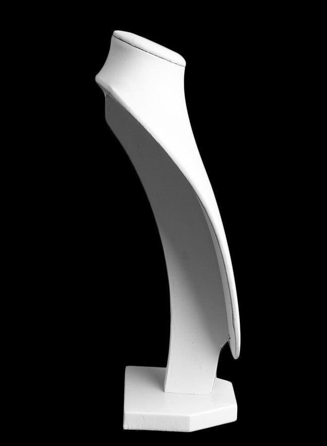 KODASW Necklace Earring Display Stand - White Faux Leather - Modern Table Top Jewelry Stand for Home - Image 4
