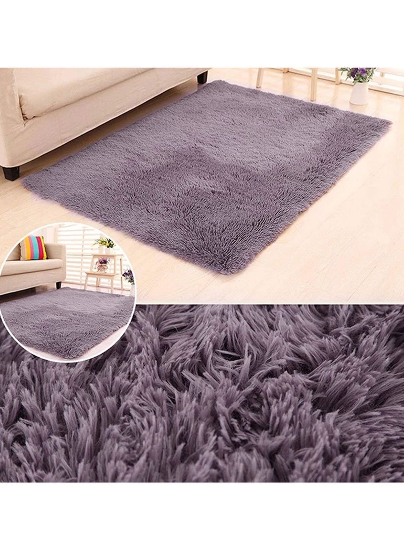 كي واي دي سجاد ناعمة وسجاد منفوخة وسجاد ملونة بتقنية التعادل لغرفة المعيشة وغرفة النوم وغرفة الحضانة وديكور المنزل سجاد غير قابل للانزلاق قابل للغسل في الغسالة سجادة ديكورية 160x100 سم - Image 4
