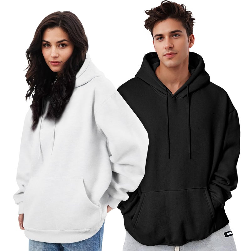 JMIERR Fall Sweatshirts for Mens Comfy Simple Plain Drawstring Hoodies Collar Fleece Long Sleeve with Pockets Hooded Pullovers Casual Loose Fit Shirts Cotton Sweater Fiery Red - Image 4
